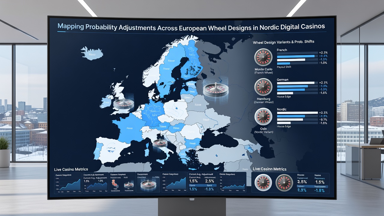 Analytical heat map illustrating probability adjustments across different European wheel sections in Nordic online casino environments